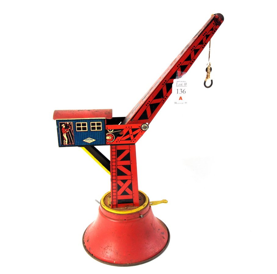 1930's Wolverine Tin Litho Derrick Crane: 1930's Wolverine Tin Litho Derrick Crane