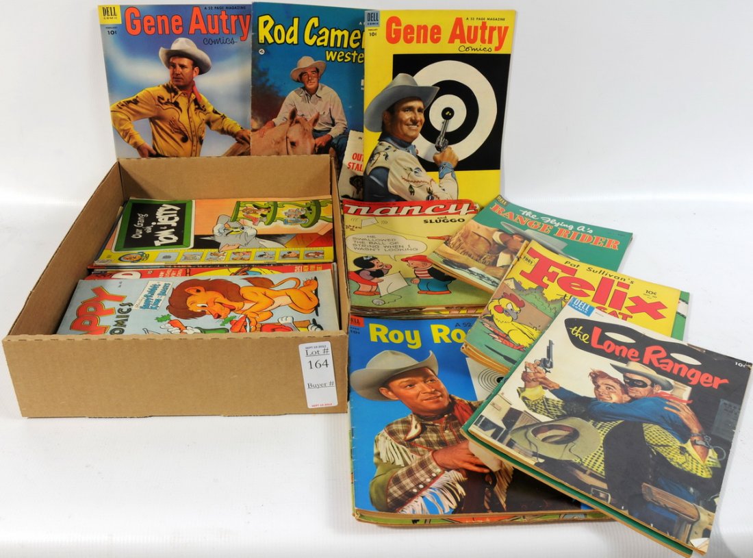 Collection of comic books to include 1953 Porky Pi: Collection of comic books to include 1953 Porky Pig, 1952 Mighty Mouse, 1950 Looney Tunes, 1952 Dinky Duck, 1951 Henry Aldrich, 1953 Nancy and Sluggo, 1951 Jughead, 1952 Tom and Jerry, 1951 Tom Mix, 1