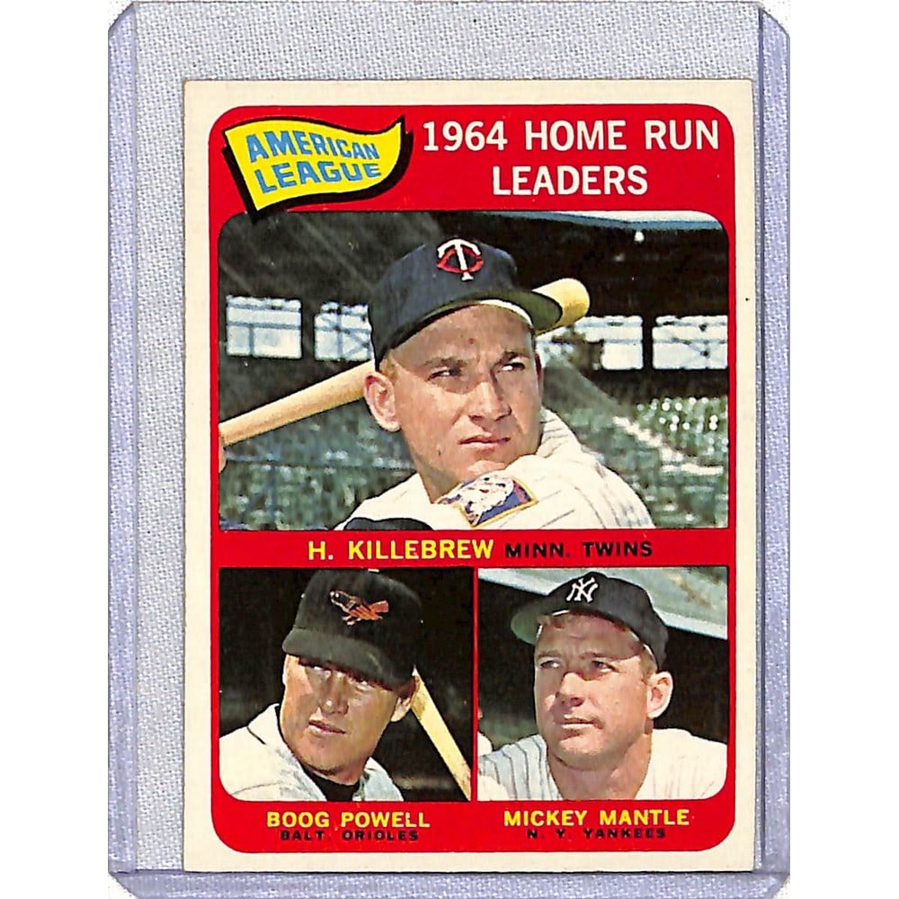 High Grade 1965 Topps Hr Leaders Mantle/killebrew (1 of 2)
