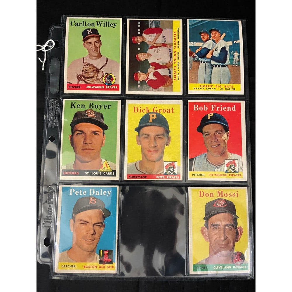 (8) 1958 Topps Baseball Cards Nice Shape (1 of 1)
