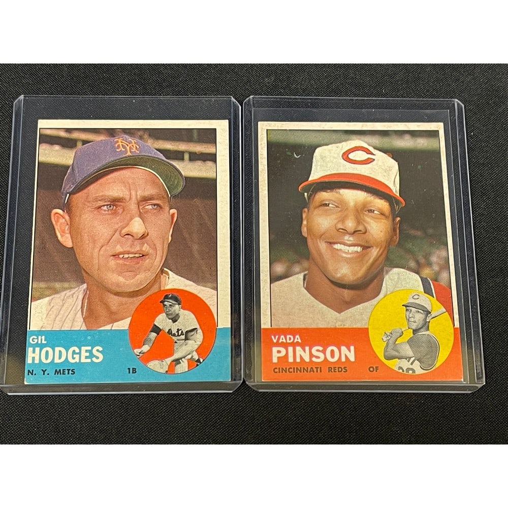 (2) 1963 Topps Baseball Stars/hof (1 of 2)