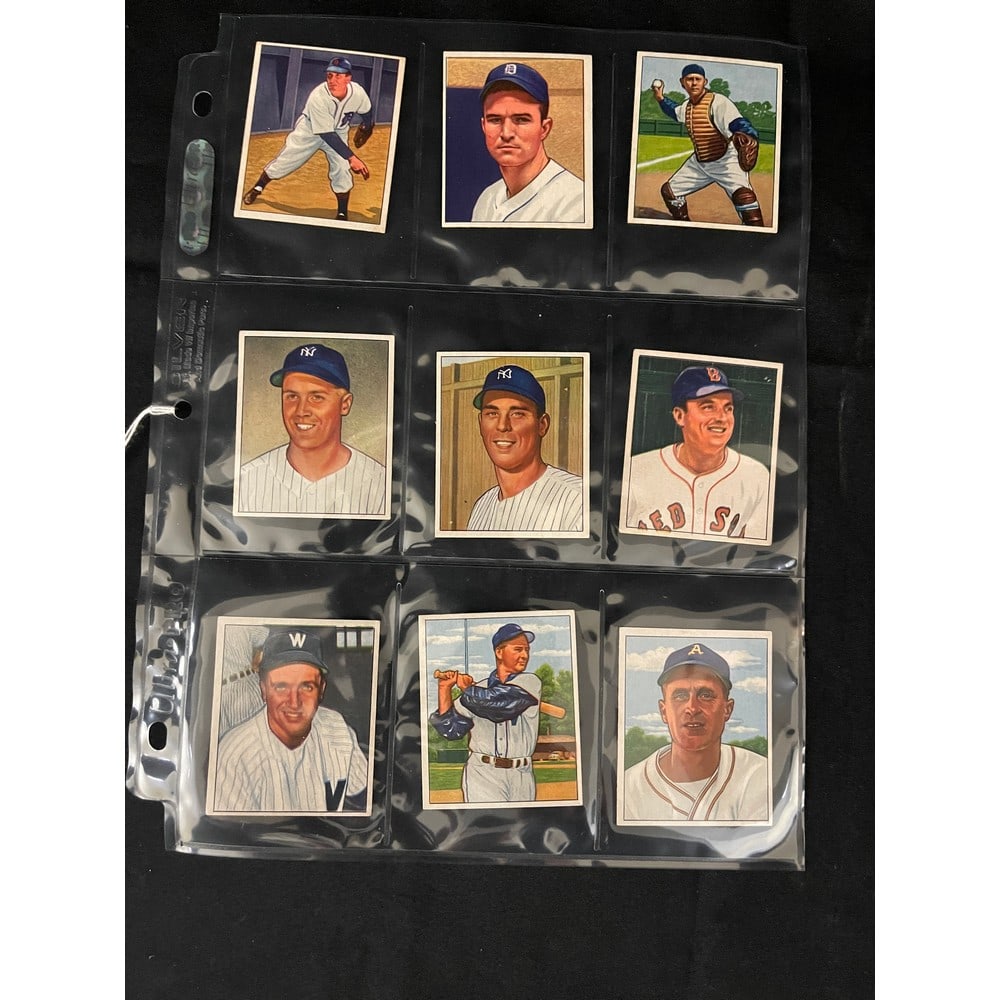 (9) 1950 Bowman Baseball Cards Nice Shape (1 of 2)