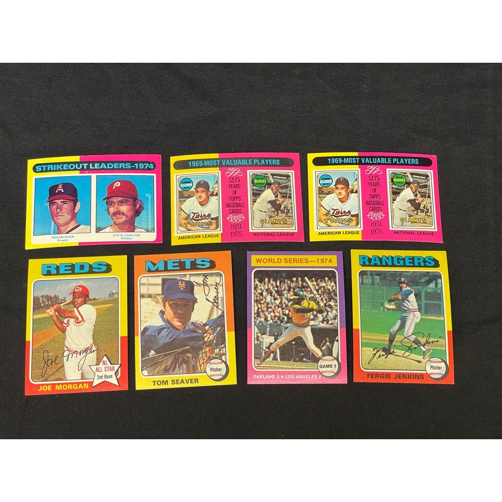 (7) 1975 Topps Baseball Stars Pen On Back (1 of 2)