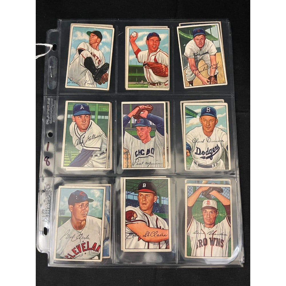 (18) 1952 Bowman Baseball Mixed Grade: (18) 1952 Bowman Baseball Mixed Grade