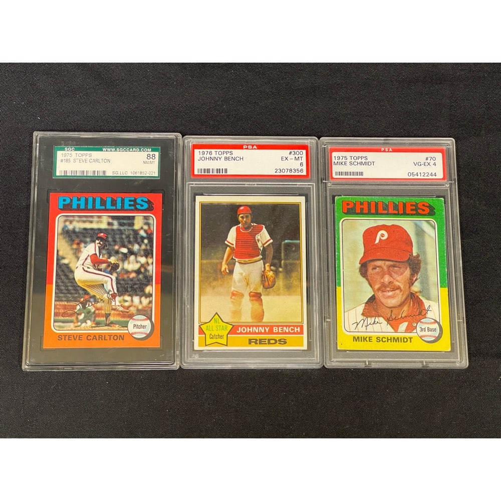 (3) Vintage Graded Baseball Cards (1 of 2)