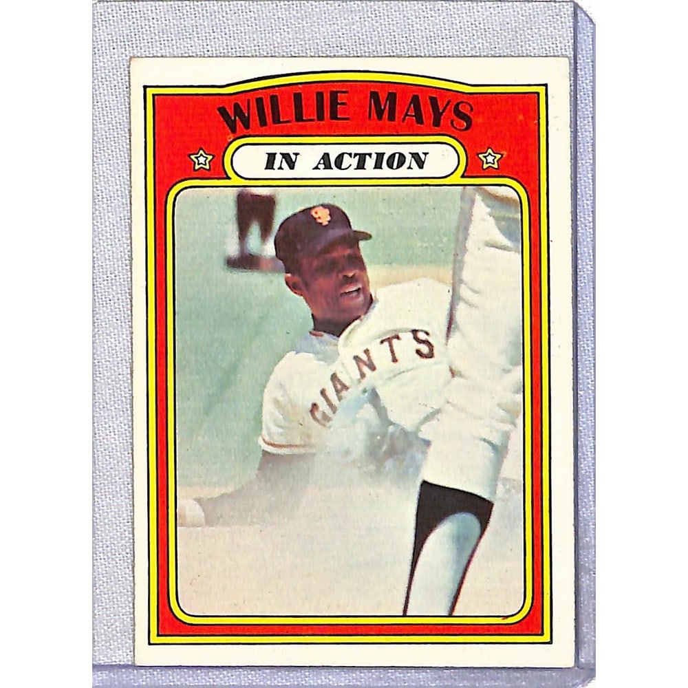 1972 Topps Willie Mays In Action Nice Shape (1 of 2)
