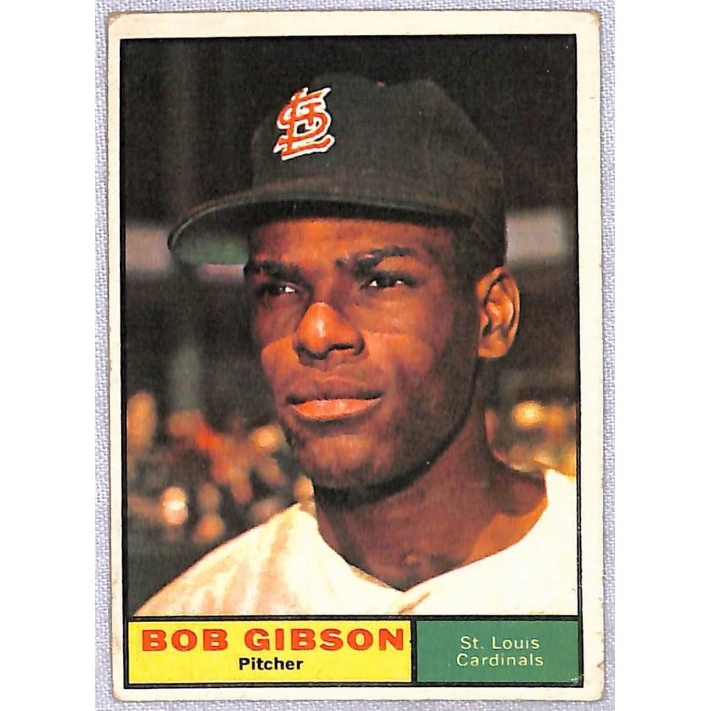 1961 Topps Crease Free Bob Gibson: 1961 Topps Crease Free Bob Gibson