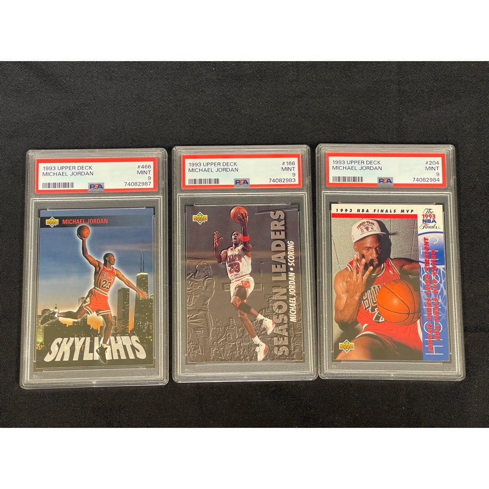 Three Psa 9 Graded 1993 Michael Jordan Cards (1 of 2)