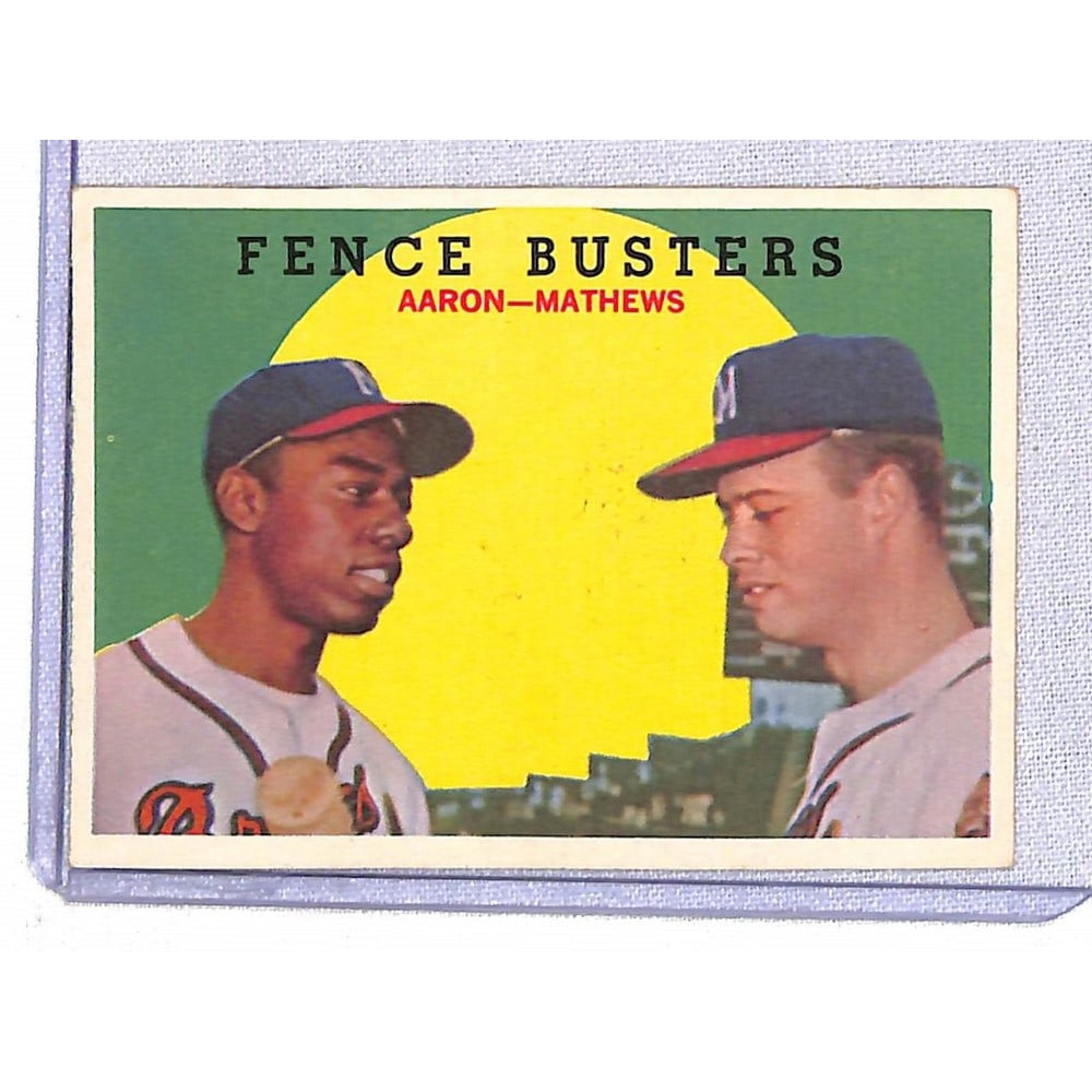 High Grade 1959 Topps Fence Busters Mays/mathews (1 of 2)