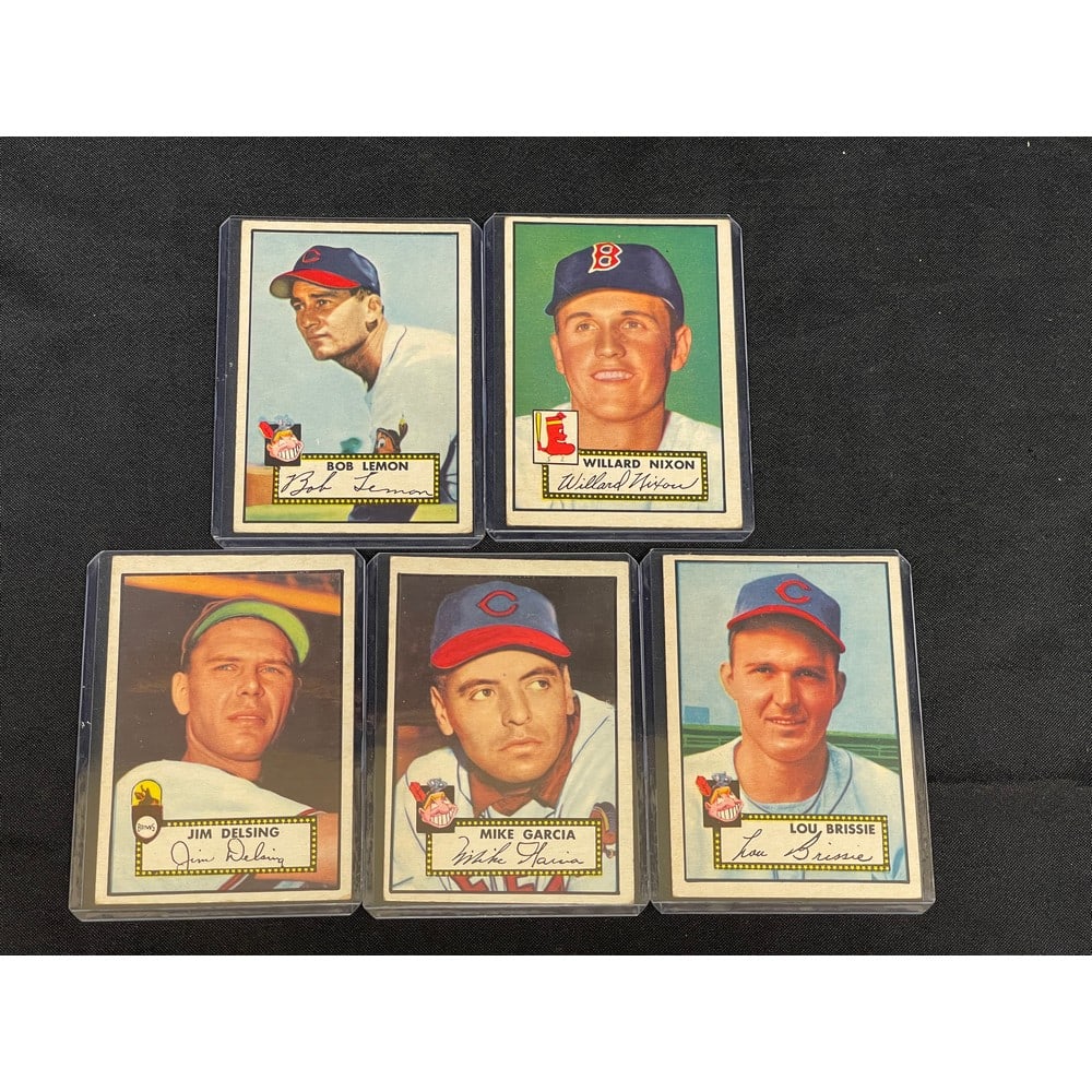 (5) 1952 Topps Baseball Cards Nice Shape (1 of 2)