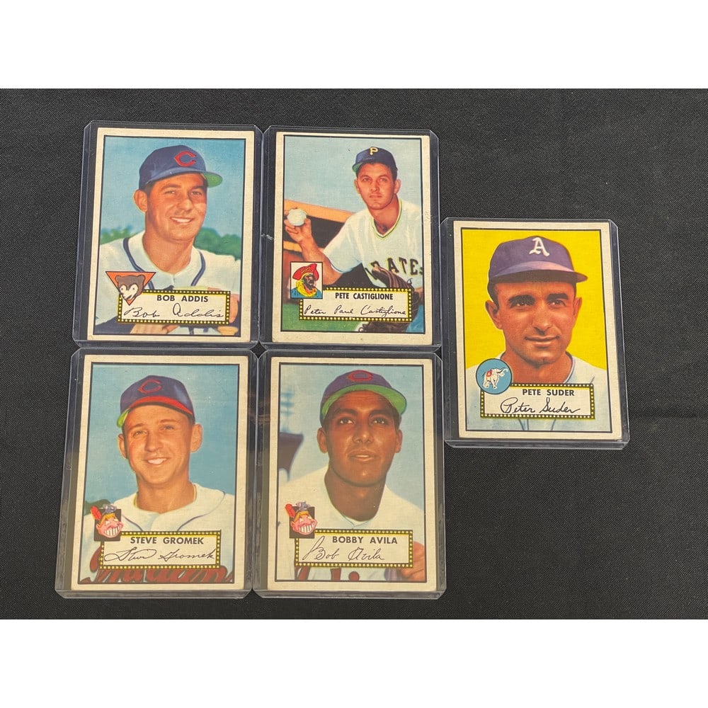 (5) 1952 Topps Baseball Cards Nice Shape (1 of 2)