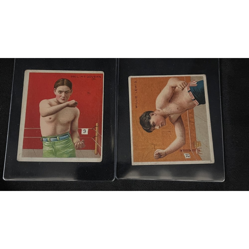 (2) Circa 1910 T218 Boxing Cards (1 of 1)