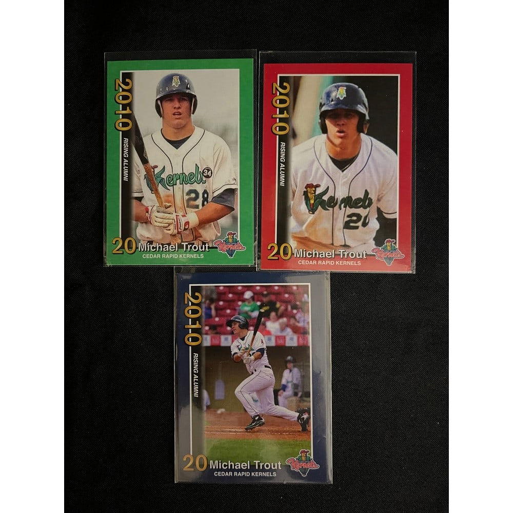 2010 Cedar Rapids Mike Trout Rookie 2 Card Set (1 of 2)