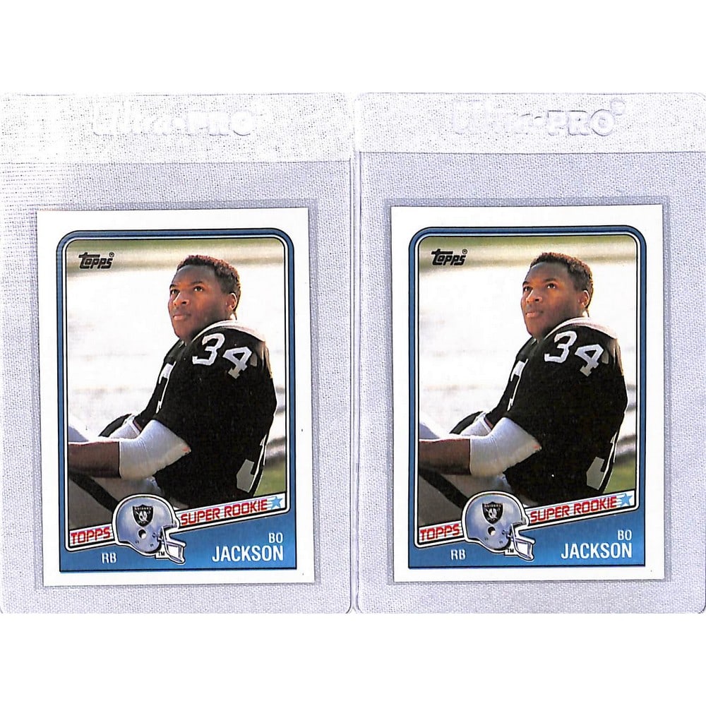 (2) 1988 Topps Bo Jackson Football Rookies Mint (1 of 2)