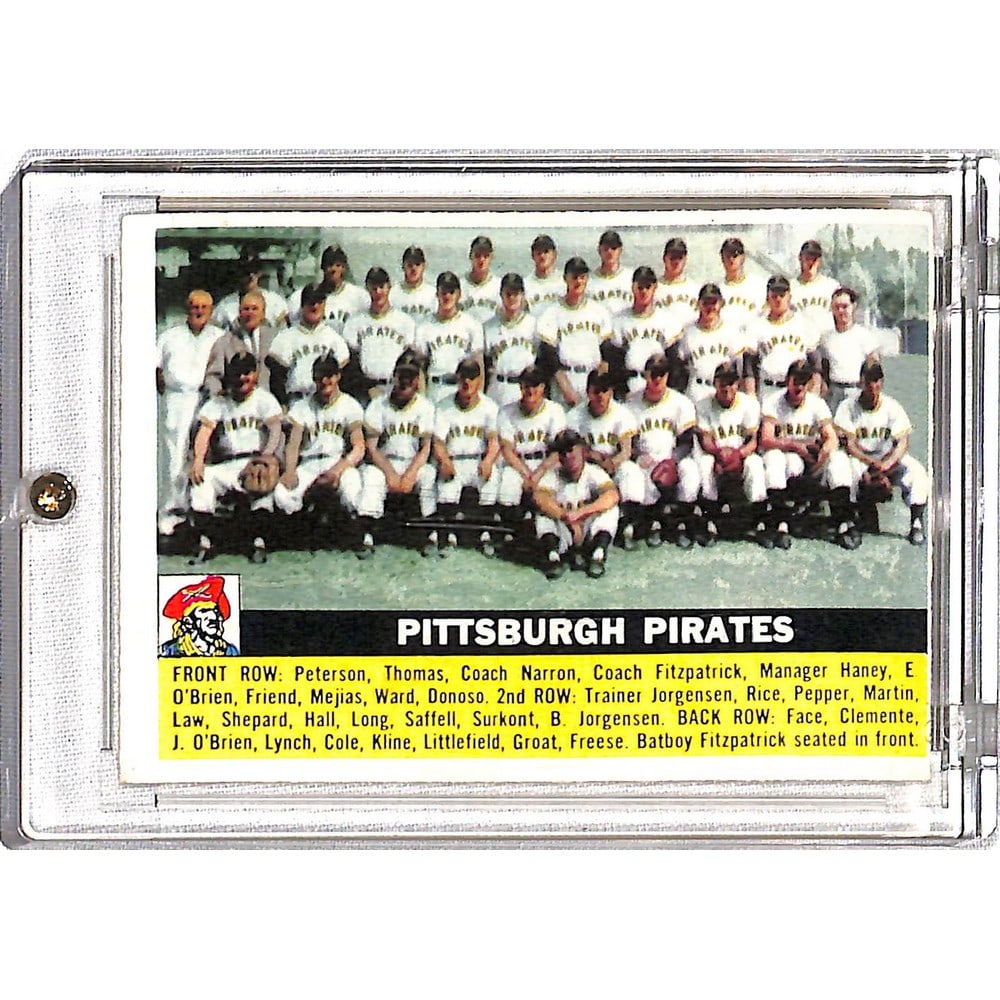 1956 Topps Pirates Team Card Roberto Clemente: 1956 Topps Pirates Team Card Roberto Clemente