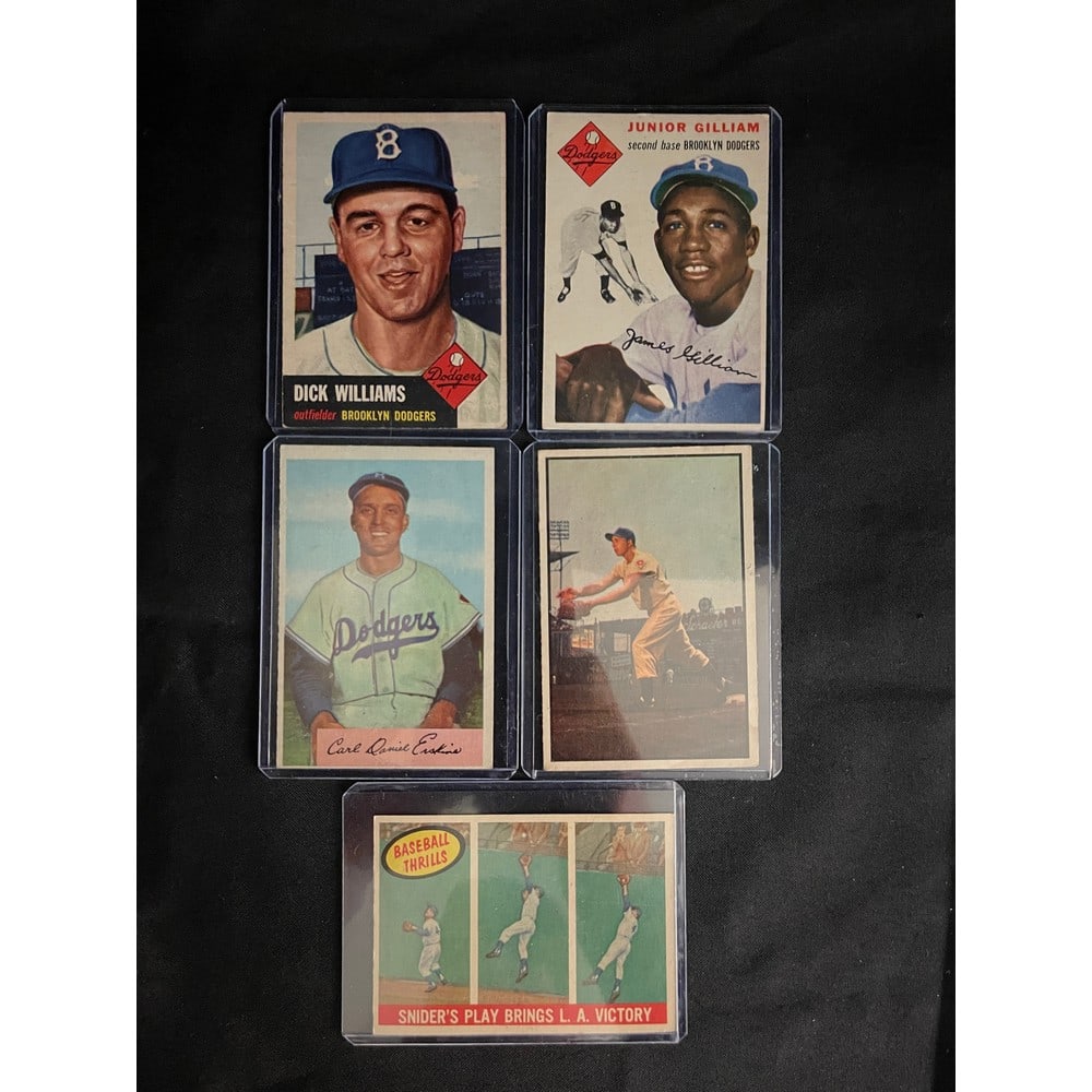 (5) Crease Free 1950's Topps Baseball Stars/hof (1 of 2)