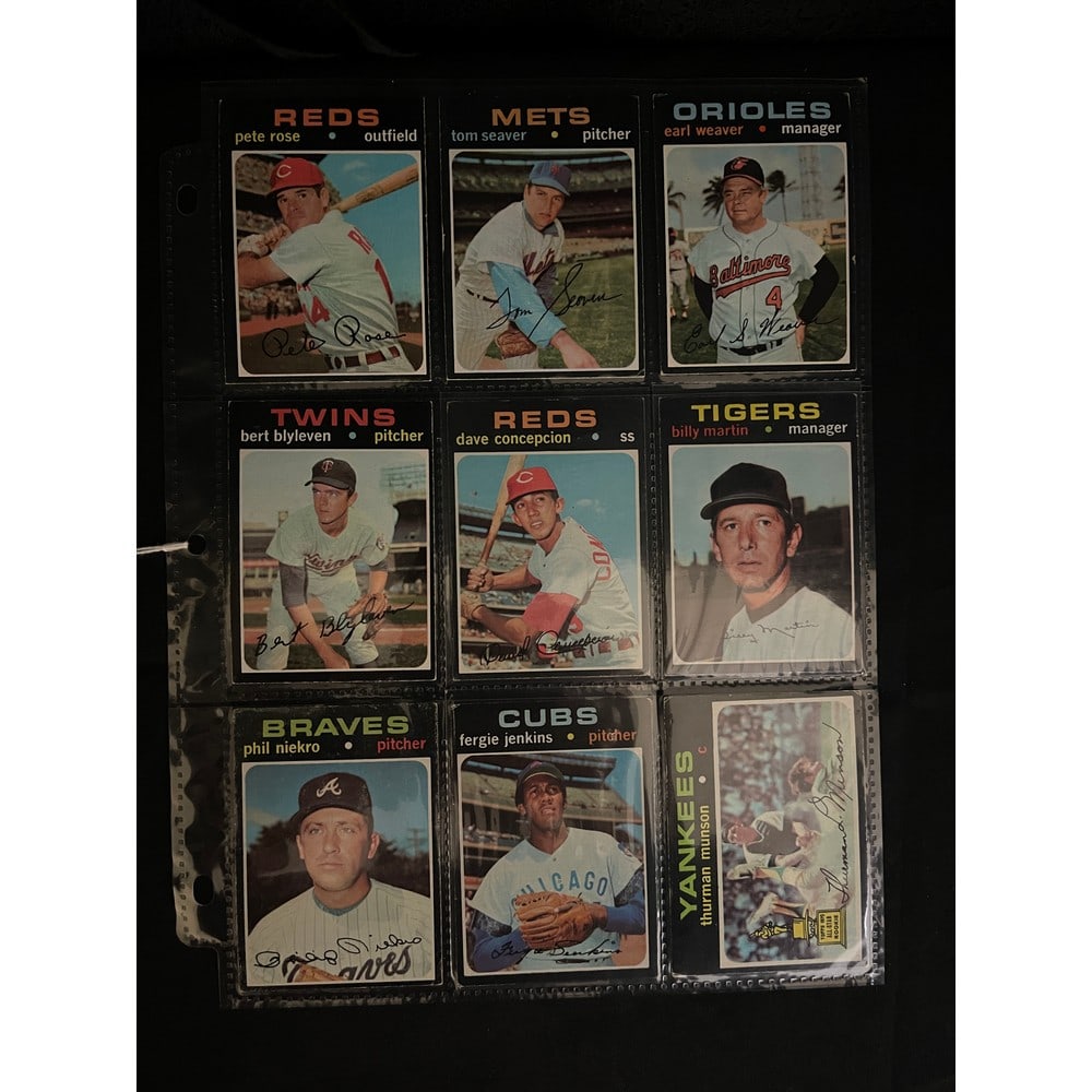 (9) 1971 Topps Baseball Stars/hof (1 of 2)