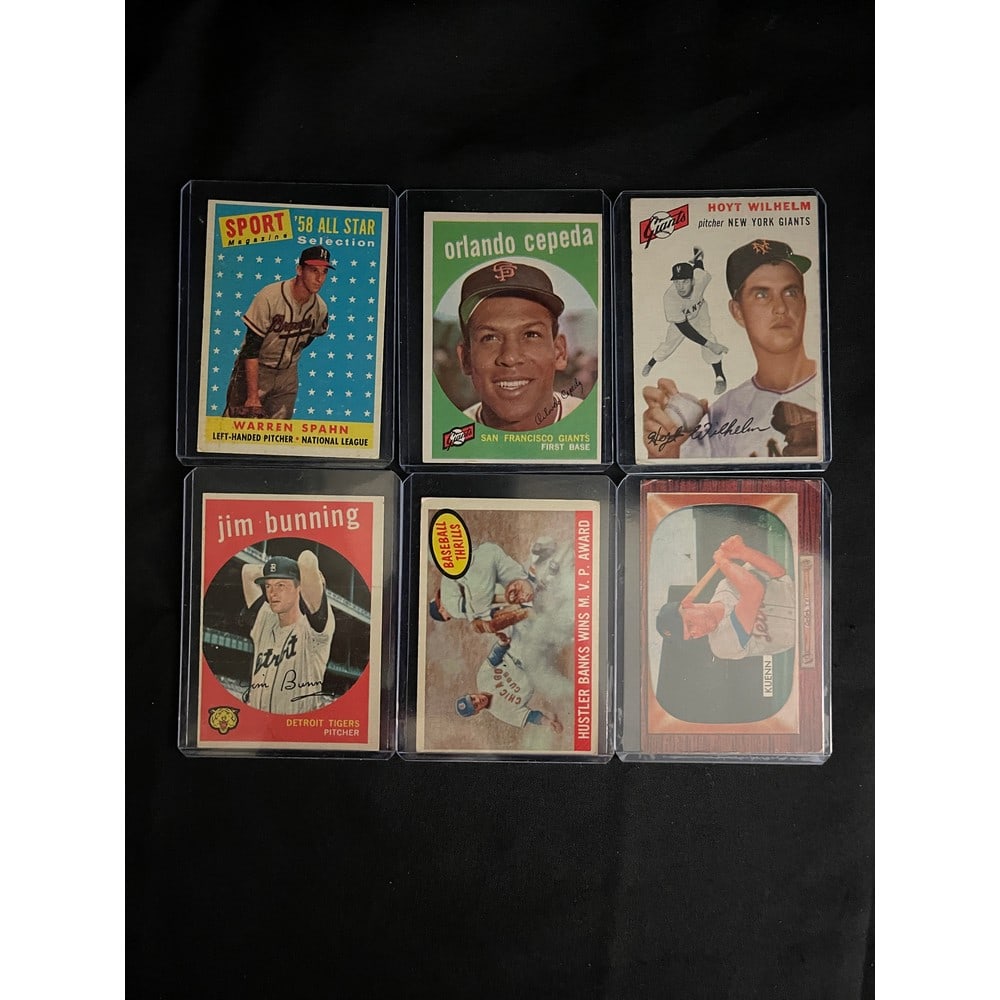 (6) 1950's Topps Baseball Stars/hof (1 of 2)