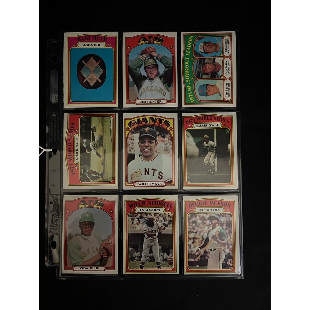 (9) 1972 Topps Baseball Hof Cards Nice (1 of 2)