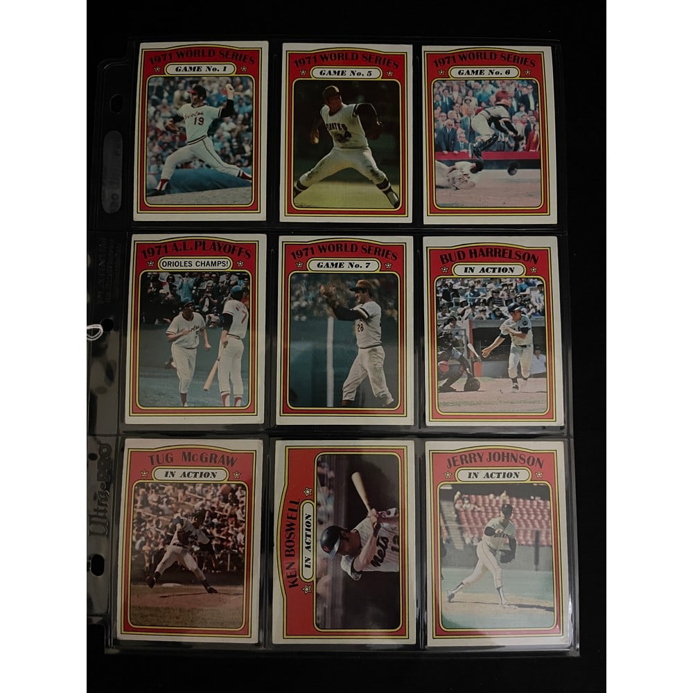 (9) 1972 Topps Baseball Hof Cards Nice (1 of 2)