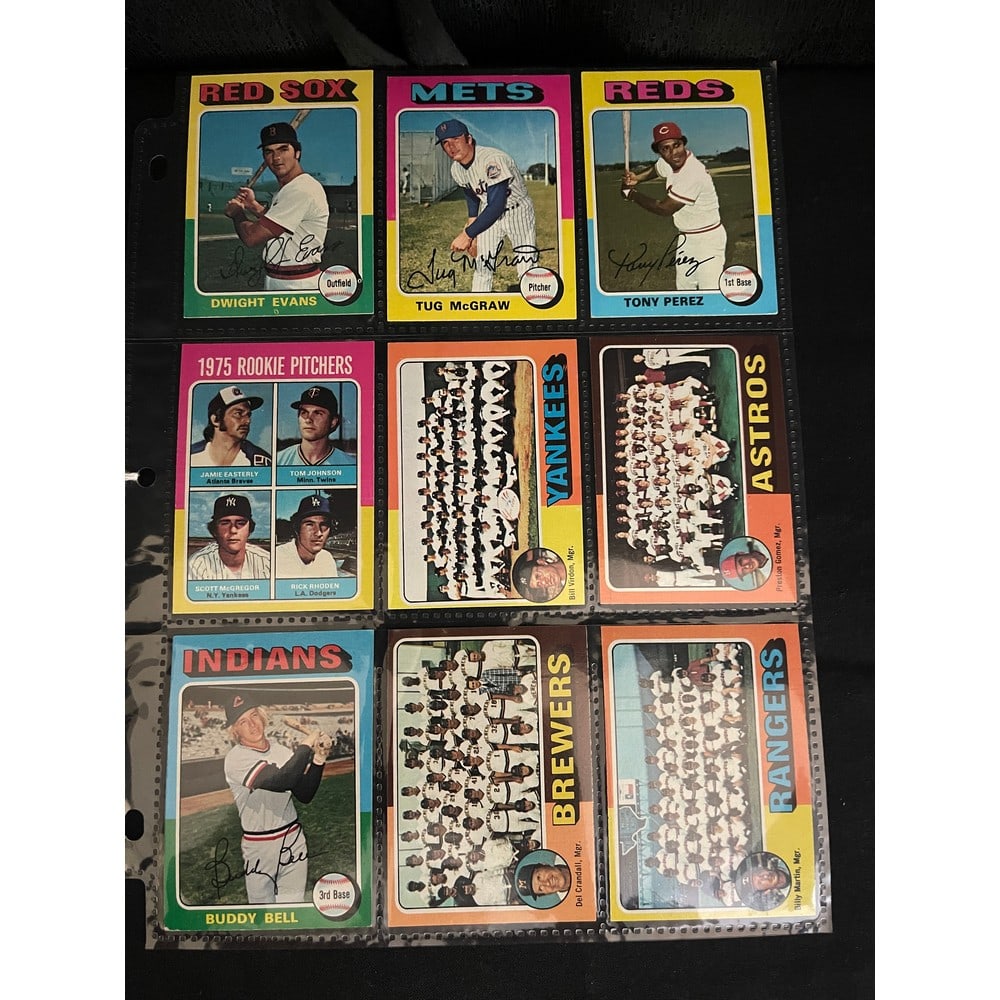 (9) High Grade 1975 Topps Baseball Cards (1 of 2)