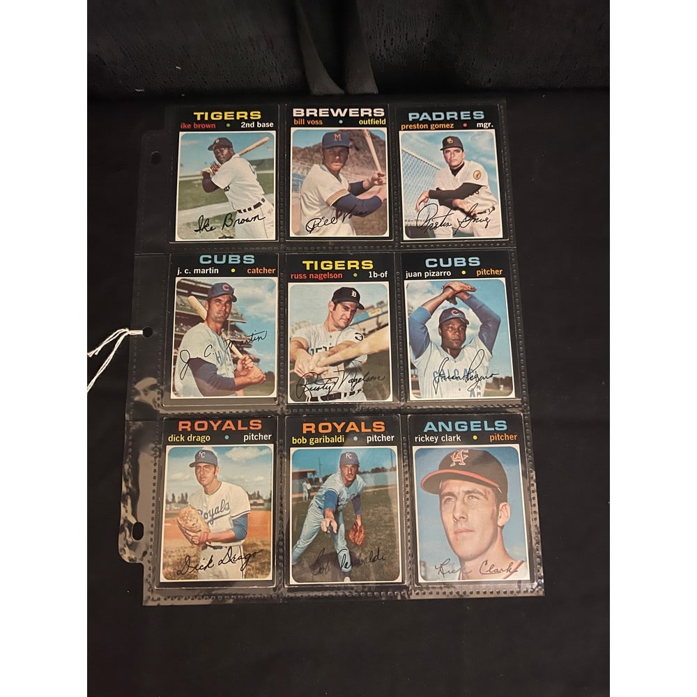 (9) 1971 Topps Baseball Higher Grade Cards (1 of 2)