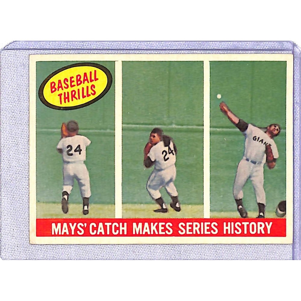 High Grade 1959 Willie Mays The Catch Card (1 of 2)