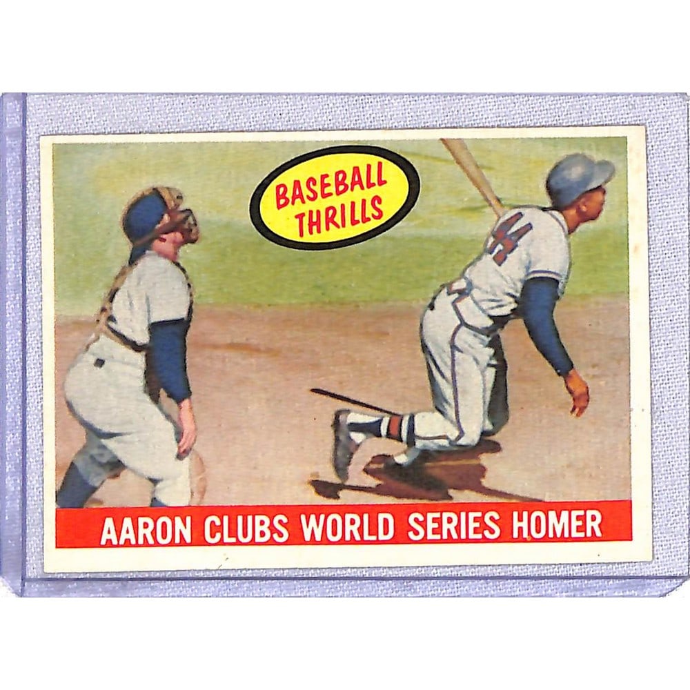 1959 Topps Hank Aaron Clubs Ws Homerun Nice Shape (1 of 2)
