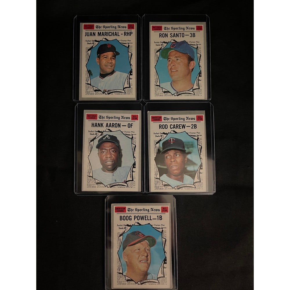 (5) 1970 Topps Baseball Allstars (1 of 2)