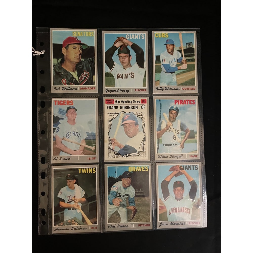 (9) High Grade 1970 Topps Baseball Hof (1 of 2)