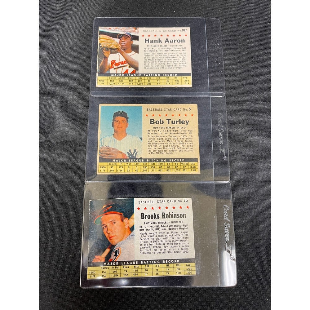 (3) 1961 Post Cereal Baseball Cards With Sp (1 of 2)