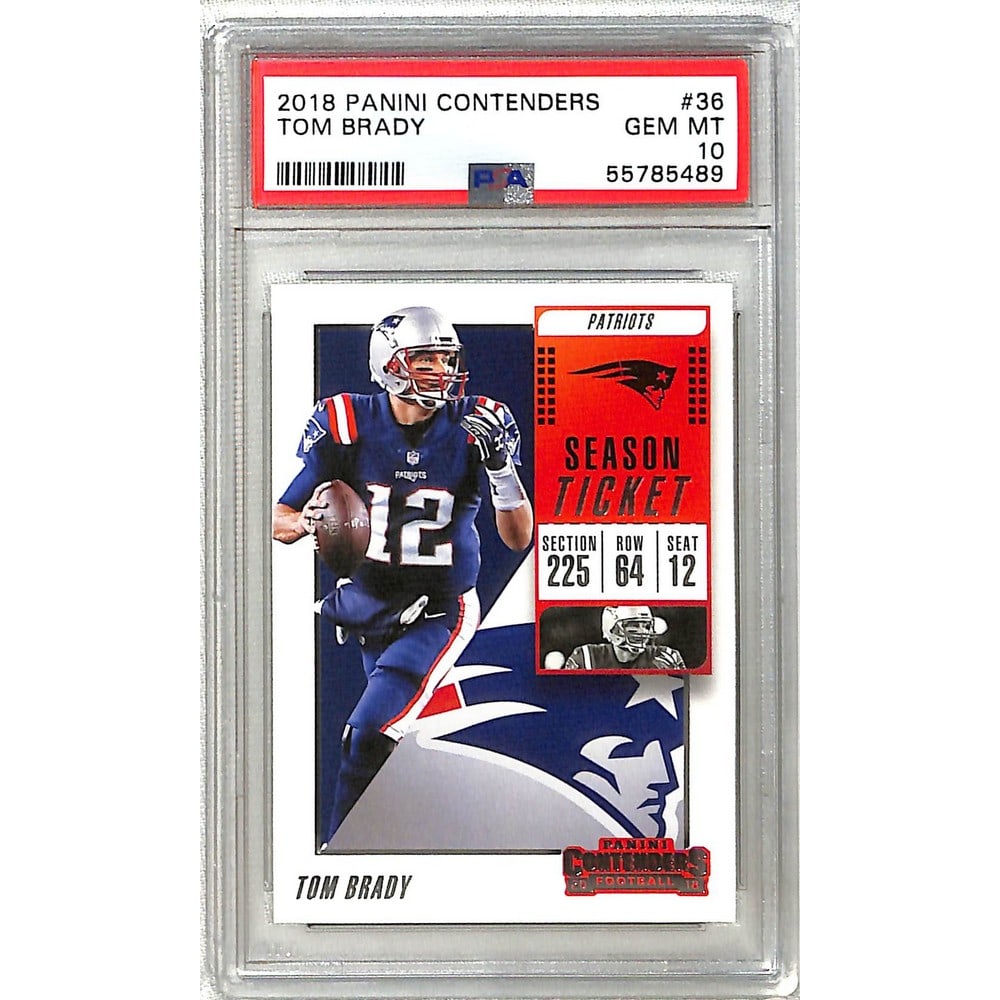2018 Contenders Tom Brady Season Ticket Psa 10 (1 of 2)