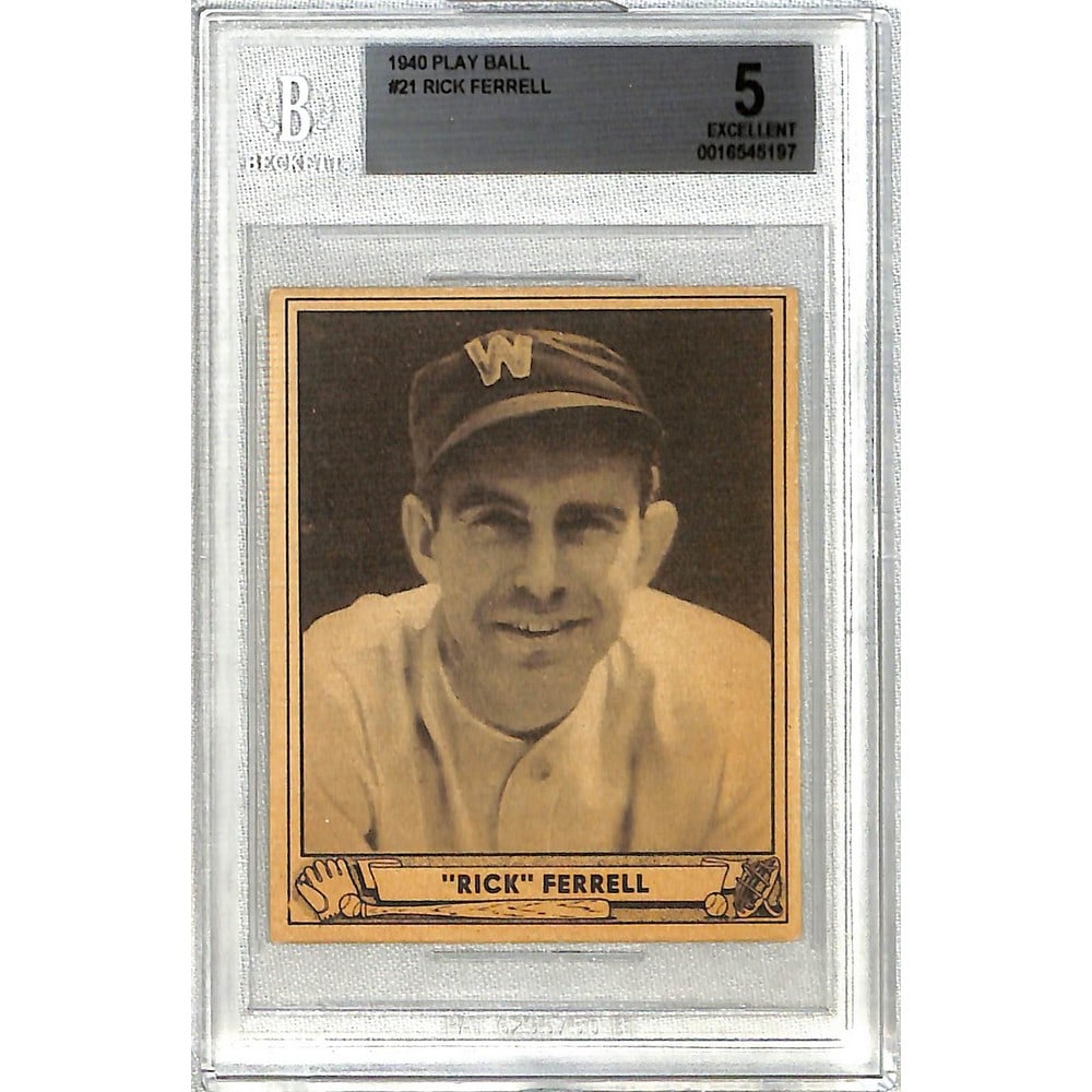 1940 Playball Rick Ferrell Hof Bgs 5 Ex (1 of 2)