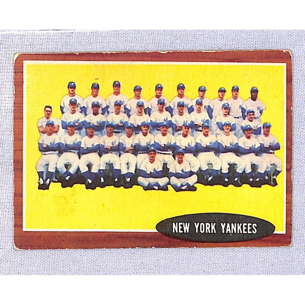 1962 Topps Ny Yankees Team Card Vgex (1 of 2)