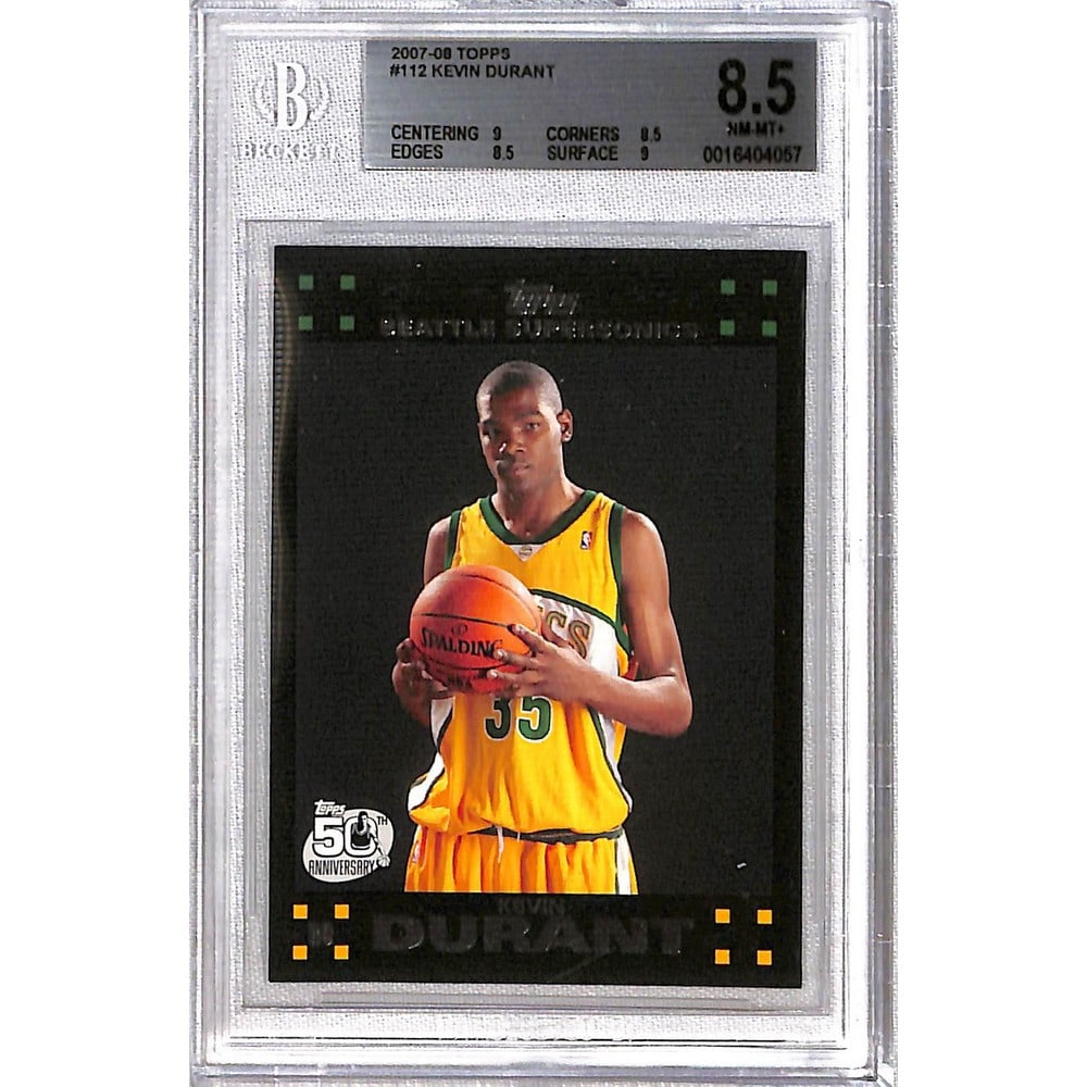 2007-08 Topps Kevin Durant Rookie Bgs 8.5: 2007-08 Topps Kevin Durant Rookie Bgs 8.5