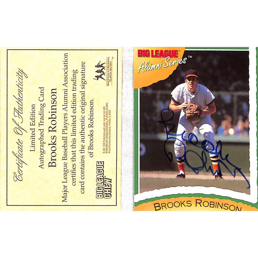 1996 Brooks Robinson Signed Card With Coa (1 of 2)