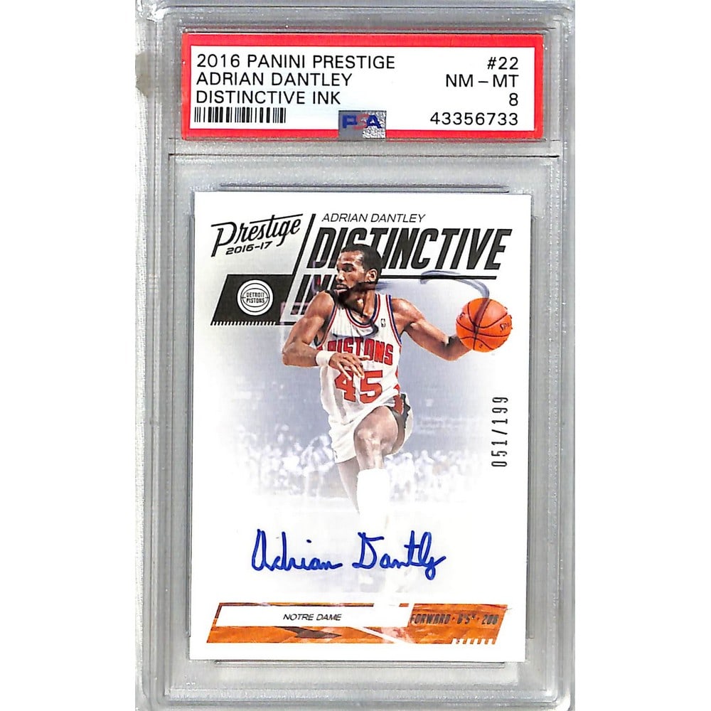 2016 Prestige Adrian Dantley Signed Card Psa Dna 8 (1 of 2)