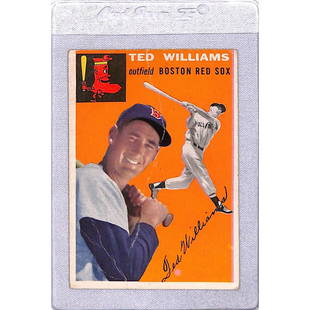 1954 Topps Ted Williams Creased: 1954 Topps Ted Williams Creased