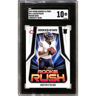 2021 Panini Justin Fields Rookie 40/80 Sgc 10: 2021 Panini Justin Fields Rookie 40/80 Sgc 10