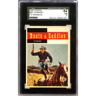 1958 Topps Tv Westerns #68 Sgc 7 Near Mint: 1958 Topps Tv Westerns #68 Sgc 7 Near Mint