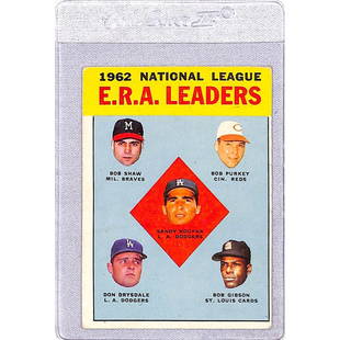 1963 Topps Leaders Koufax/drysdale/gibson: 1963 Topps Leaders Koufax/drysdale/gibson