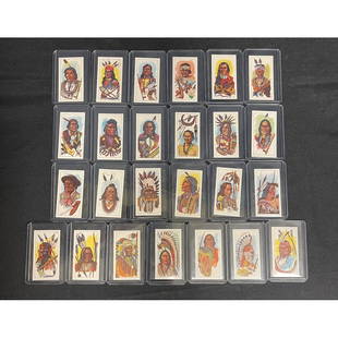 1972 Burtons Indian Cards Complete Set Of 25: 1972 Burtons Indian Cards Complete Set Of 25