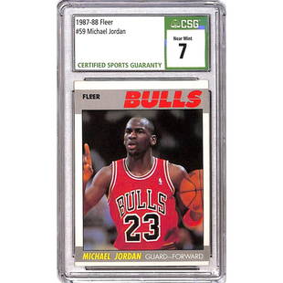 1987 Fleer Michael Jordan Csg 7 Near Mint: 1987 Fleer Michael Jordan Csg 7 Near Mint