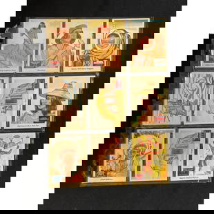 (9) 1959 Fleer Indian Trading Cards High Grade: (9) 1959 Fleer Indian Trading Cards High Grade