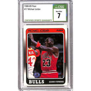 1988 Fleer Michael Jordan Csg 7 Near Mint: 1988 Fleer Michael Jordan Csg 7 Near Mint