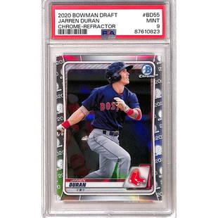 2020 Bowman Draft Rc Refractor Jarren Duran Psa 9: 2020 Bowman Draft Rc Refractor Jarren Duran Psa 9