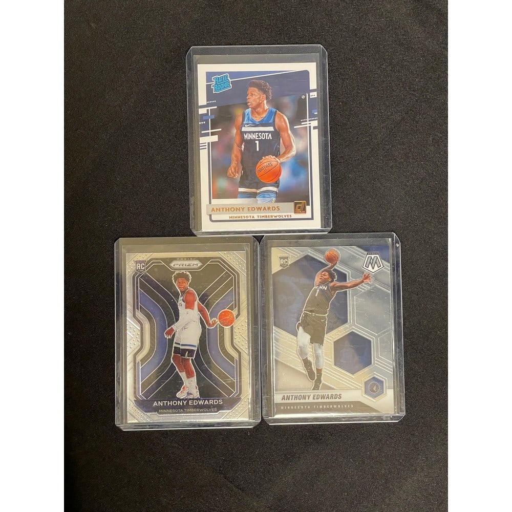 (3) Anthony Edwards Rookie Cards (1 of 2)
