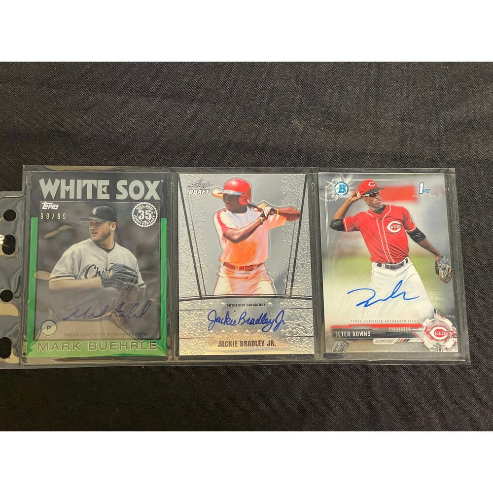(3) Autographed Baseball Cards Jackie Bradley Jr. (1 of 2)