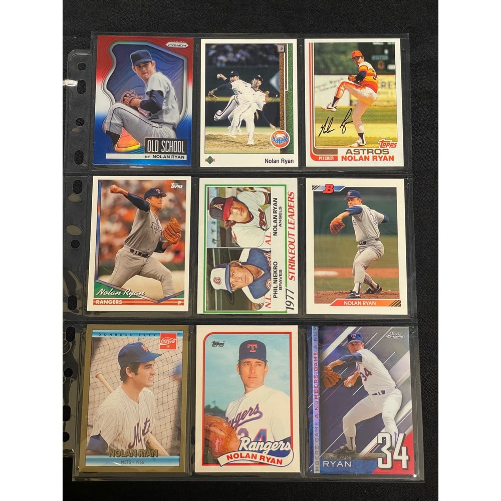 (9) Different High Grade Nolan Ryan Cards (1 of 2)
