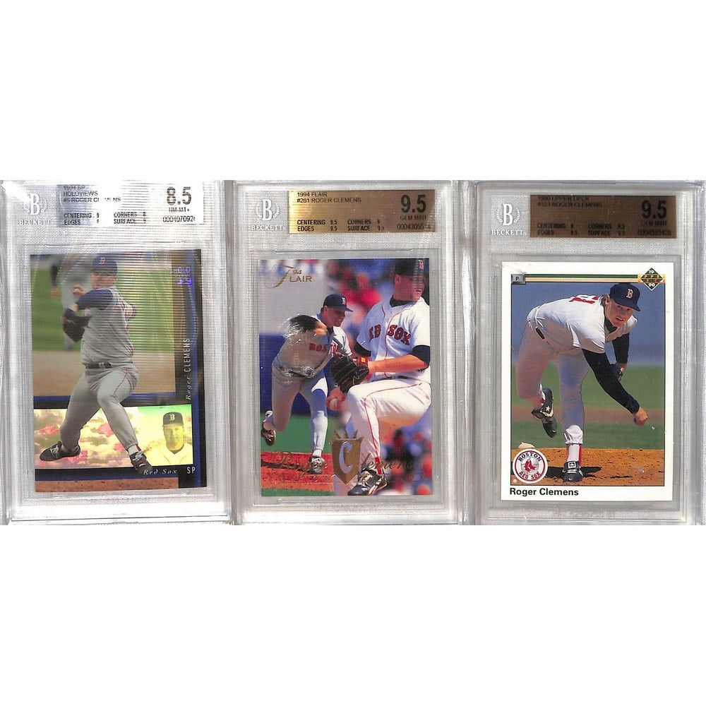 (3) Beckett Graded Roger Clemens Cards (1 of 2)